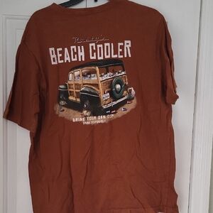 Vintage Rusty Ford Woody Beach Cooler T Shirt